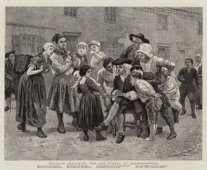 Hogarth schetst de enige straat van Queenborough door Charles Green
