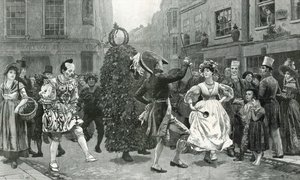 Jack-in-the-Green - een Meidag scène zestig jaar geleden (ca. 1830) door Charles Green