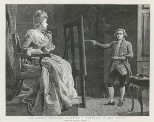 Sir Joshua Reynolds in Londen door Charles Green