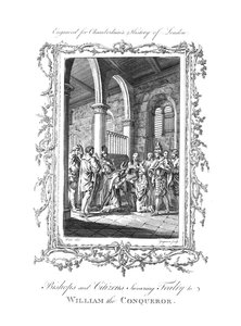 Bisschoppen en burgers zweren trouw aan Willem de Veroveraar, ca. 1770