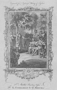 St. Augustinus predikt voor koning Ethelbert en koningin Bertha, 1773