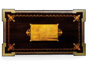 Napoleon III tafel, ontworpen door Jean Brandely, marqueterie door E. Varlot, Parijs, c.1850-75 door Charles Guillaume Diehl