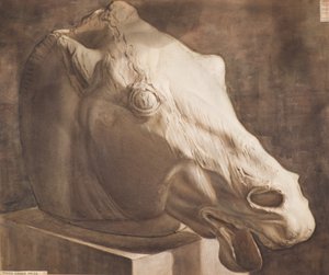 Studie - Paardenhoofd van het Parthenon door Charles Gustav Louis Phillips