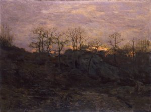 Rand van het bos, schemering door Charles H. Davis