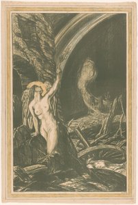 Allegorie op de wedergeboorte van kunst na de Eerste Wereldoorlog door Charles Haslewood Shannon (signed by artist)