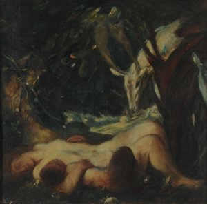 Studie voor De Slapende Houtnimf door Charles Haslewood Shannon
