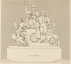 Monument voor Earl Howe door Charles Heath after Henry Corbould after John Flaxman