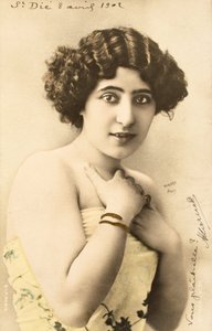 Oude ansichtkaart/Vrouw van de Belle Epoque