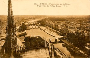 Ansichtkaart/Seine vanaf de Notre Dame/Parijs/Seine/Ile de France/Frankrijk