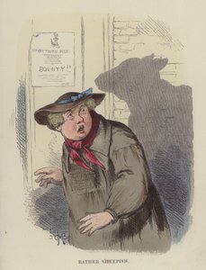 Beetje Schaapachtig (gekleurde gravure)