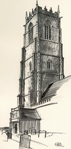Een Perpendicular kerktoren, Winterton, Norfolk