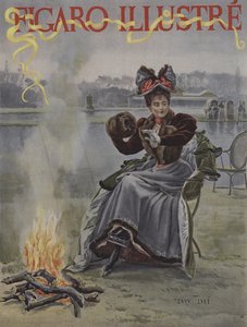 Bij de Schaatsclub. Omslag van Le Figaro Illustre, januari 1895