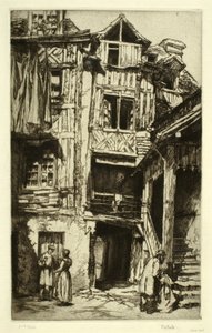 Binnenplaats van Lisieux door Charles Henry White
