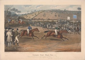 Een van een set van vier: Leamington Grand Steeple Chase ... 1837. Plaat 4. Marqs van Waterford op Monarch...