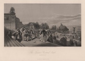 Het Terras, Central Park, New York City, New York, VS door Charles I Rosenberg