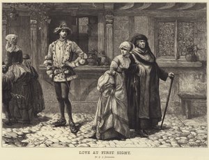 Liefde op het eerste gezicht door Charles J. (after) Staniland