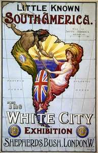 Poster voor het Weinig Bekende Zuid-Amerika - De Witte Stad Tentoonstelling door Charles J. Hay