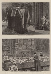 De begrafenis van wijlen Alfred Lord Tennyson, DCL, Dichter des Vaderlands door Charles J. Staniland