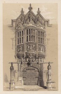 Frontispice voor Old English Mansions, Derde Serie, door C J Richardson door Charles James Richardson