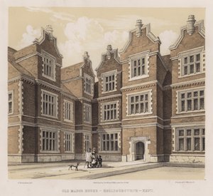 Oud landhuis, Hollingbourne, Kent door Charles James Richardson
