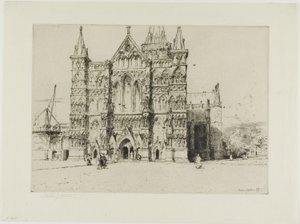 Kathedraal van Salisbury door Charles John Watson