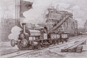 De scheepswerf locomotief