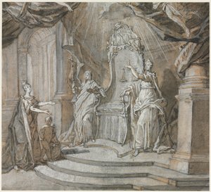Madame de Maintenon keert terug naar de Katholieke Kerk door Charles Joseph Dominique Eisen