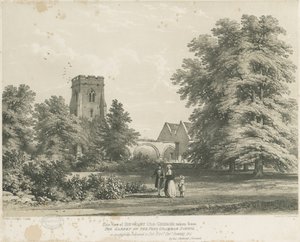 Rugeley Kerk door Charles Joseph Hullmandel