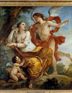 Calypso luistert naar het advies van de Liefde door Charles Joseph Natoire