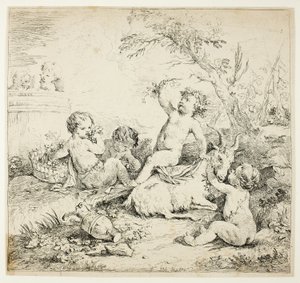 Cherubs met een Geit