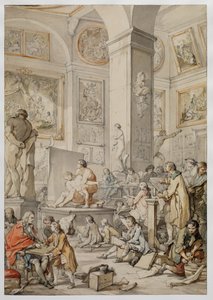 Levensklas aan de Koninklijke Academie voor Schilderkunst en Beeldhouwkunst, 1746 door Charles Joseph Natoire