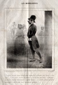 Les Monologues: Eugénie had me om half een bij de kolom ontmoet... door Charles Joseph Traviès de Villers