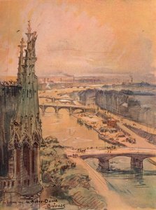 De Seine gezien vanaf de Notre Dame, 1915