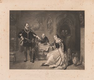 Ondertekening van het Doodsbevel van Lady Jane Grey door Charles Kennedy Burt