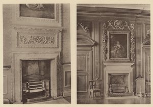 Belton House, Grantham, Twee Schoorsteenstukken door Charles Latham