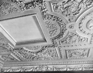 Het plafond van de eetkamer