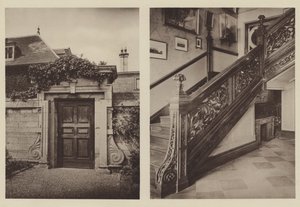 Thorpe Hall, Peterborough, Zij-ingang naar de Stallen, de Trap door Charles Latham