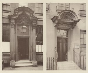Twee Londense deuropeningen, Mark Lane, Oost-Centraal, Grosvenor Road, Zuidwest door Charles Latham