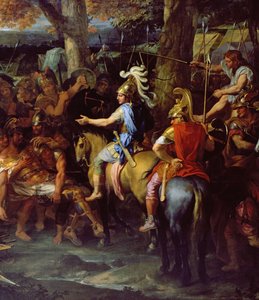 Alexander en Porus bij de Slag om de Hydaspes (detail)