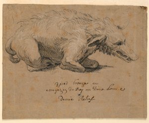Tekening, Fonteinontwerp met zwijn, ca. 1670