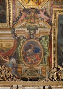 De troepen van Lodewijk XIV verslaan de Turken in Hongarije ... door Charles Le Brun