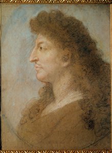 Portret van Lodewijk XIV ... door Charles Le Brun