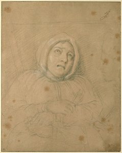De markiezin van Brinvilliers op weg naar haar dood door Charles Le Brun