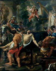 Het martelaarschap van St. Johannes de Evangelist door Charles Le Brun