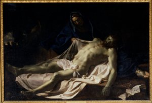 De dode Christus op de knieën van de Maagd Pieta door Charles Le Brun