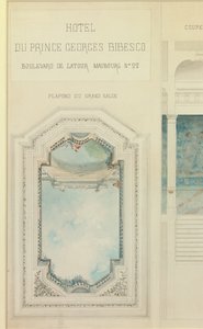 Project voor het hotel van Prins Georges Bibesco door Charles Le Coeur