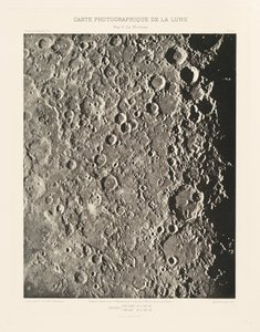 Fotografische kaart van de maan, plaat III, 27 april door Charles le Morvan