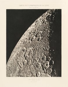 Fotografische kaart van de maan, plaat V,18 april door Charles le Morvan