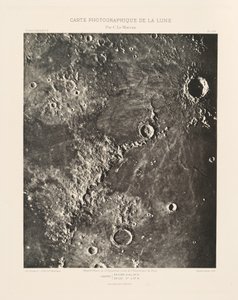 Fotografische kaart van de maan, plaat XIII,6 februari door Charles le Morvan