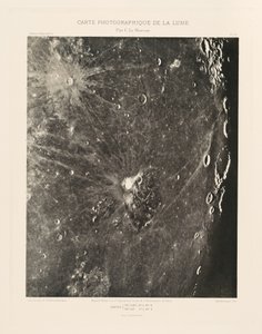 Fotografische kaart van de maan, plaat XV,20 december door Charles le Morvan